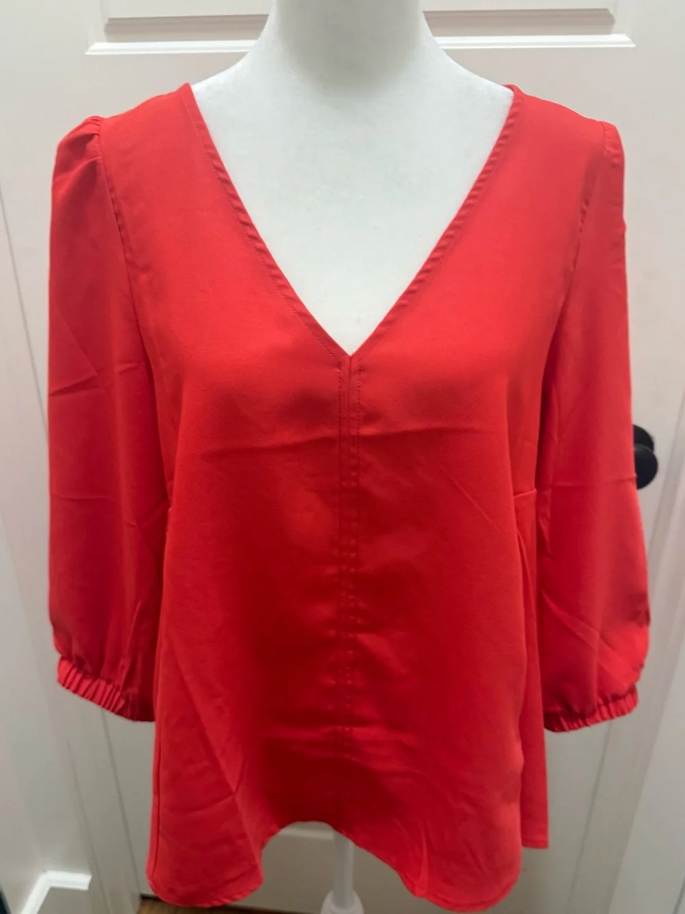 Tuckernuck. Hollis Blouse. Poppy Red. Size medium.